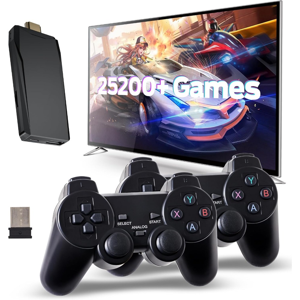 Retro Gaming Xbox Controller - Retro-Spielkonsole mit 25200+ Spielen, 4K HDMI,