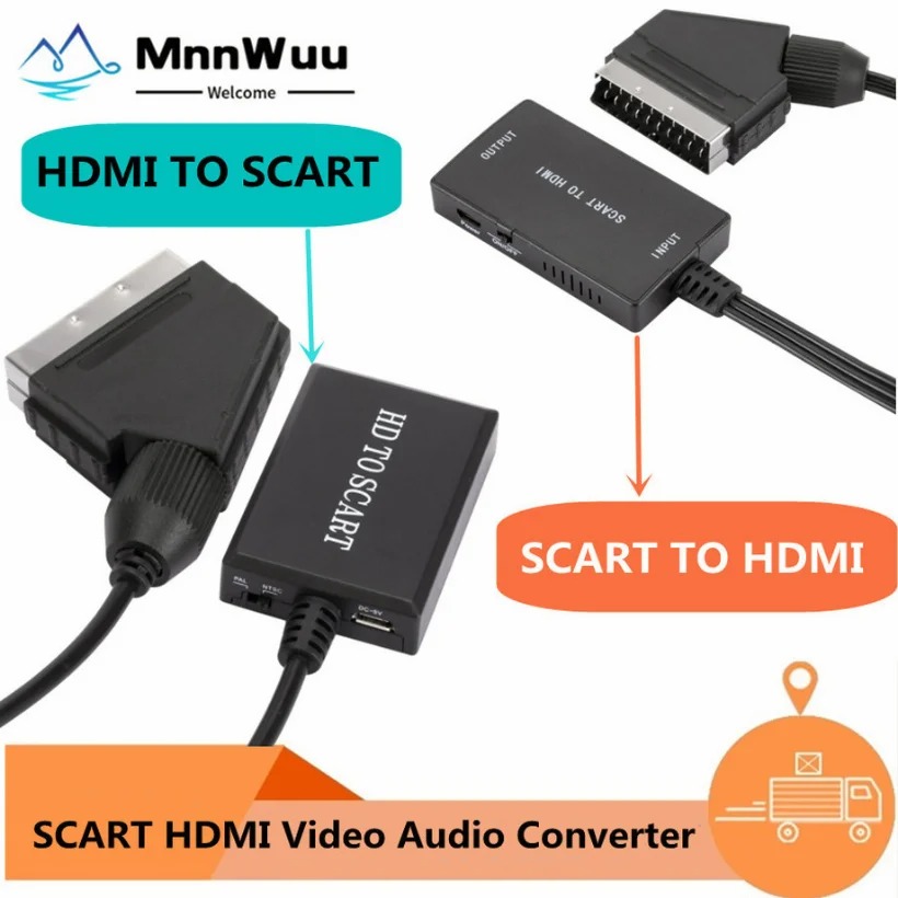Scart To Hdmi - 1080P HDMI-Kompatibel Zu SCART Video Audio