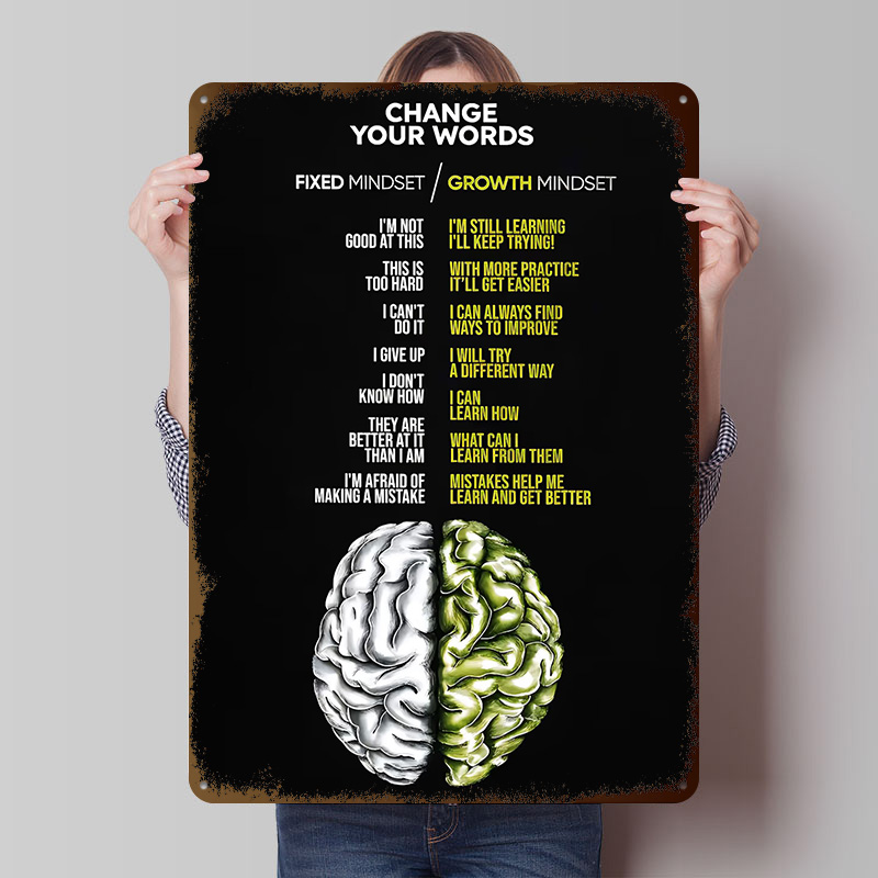 Retro Gaming Words - Change Your Words Weißblech-Poster, anpassbare Wandkunst,
