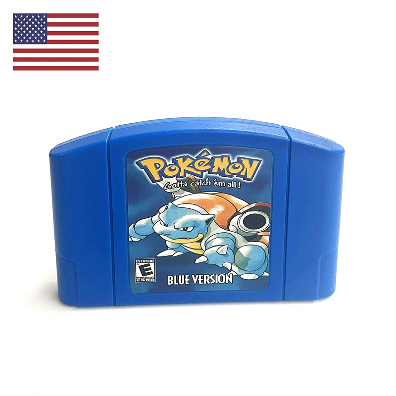 Retro Gaming N64 - USA NTSC-Version Englische Pokemon Blue N64
