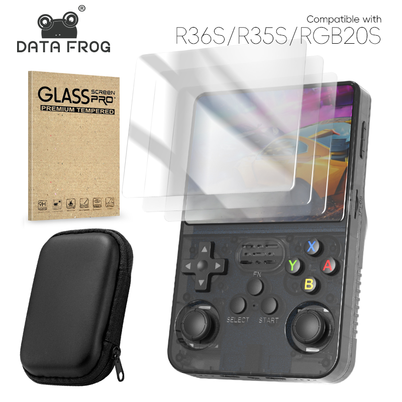 Retro Gaming Images - DATA FROG R36S Displayschutzfolie aus gehärtetem