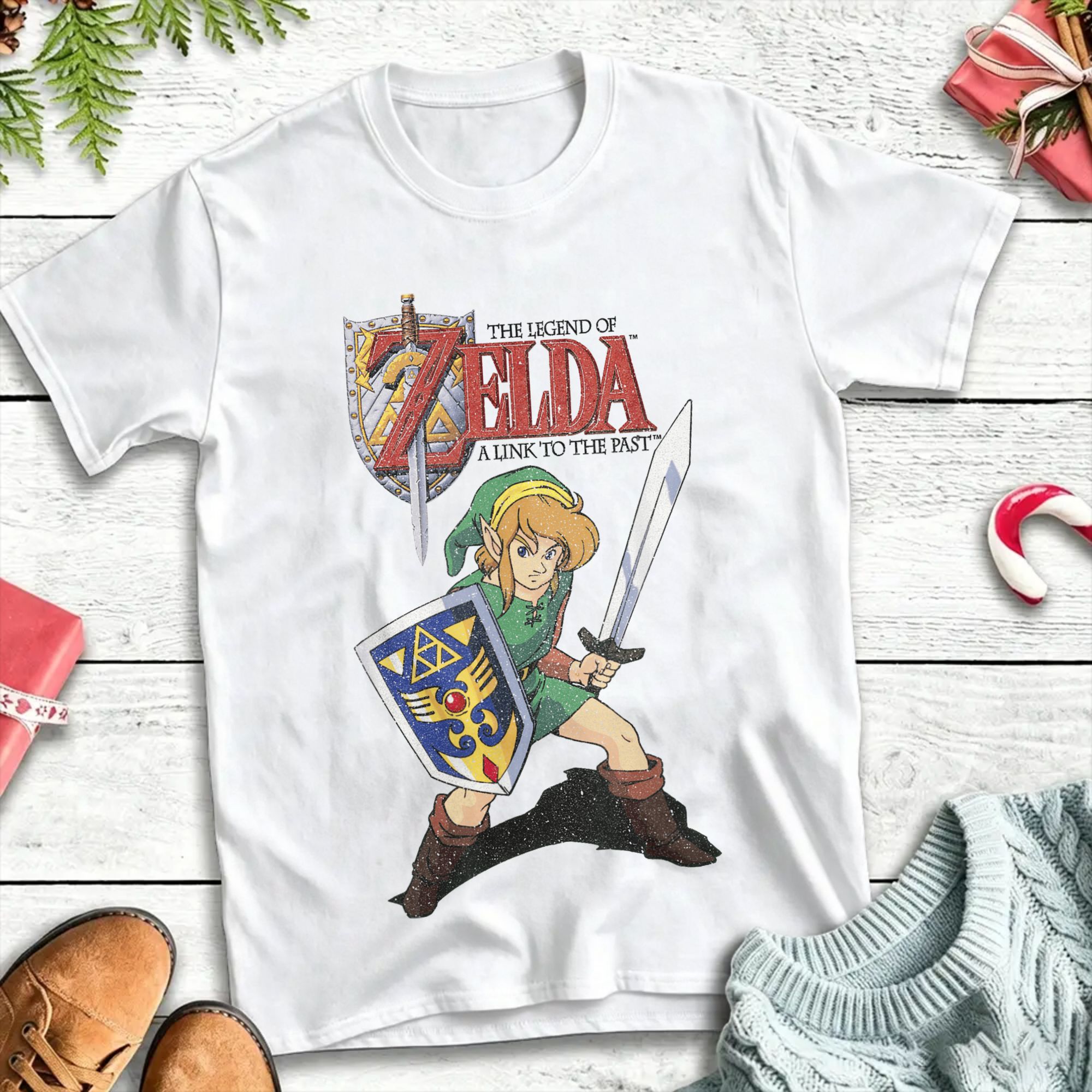 Retro Gaming Zelda - Legend of Zelda Graues Cartoon-T-Shirt Sommermode