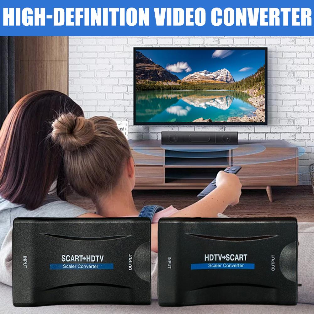 Scart To Hdmi - 1080P HDMI zu SCART Video-Audio-Aufwärtskonverter Adapter