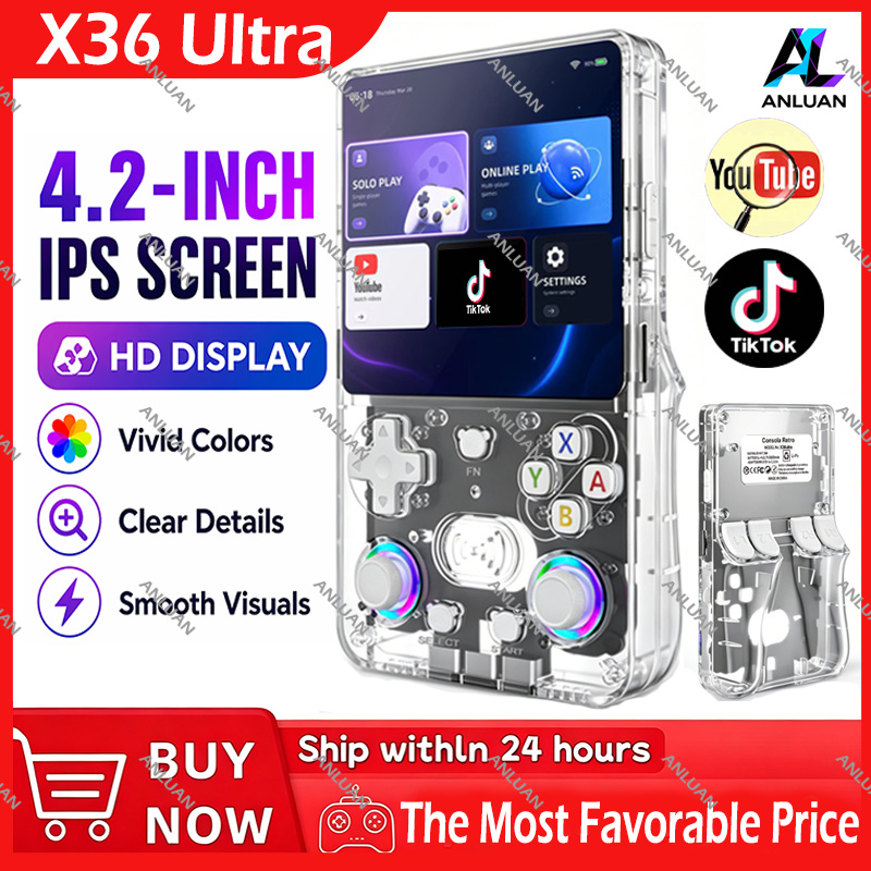 Retro Gaming Images - X36 Ultra All-In-One Retro Handheld-Spielkonsole 4,2