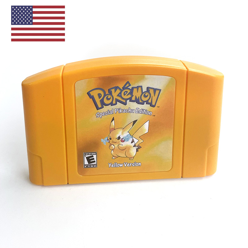 Retro Gaming N64 - USA NTSC-Version Englische Pokemon Gelb N64