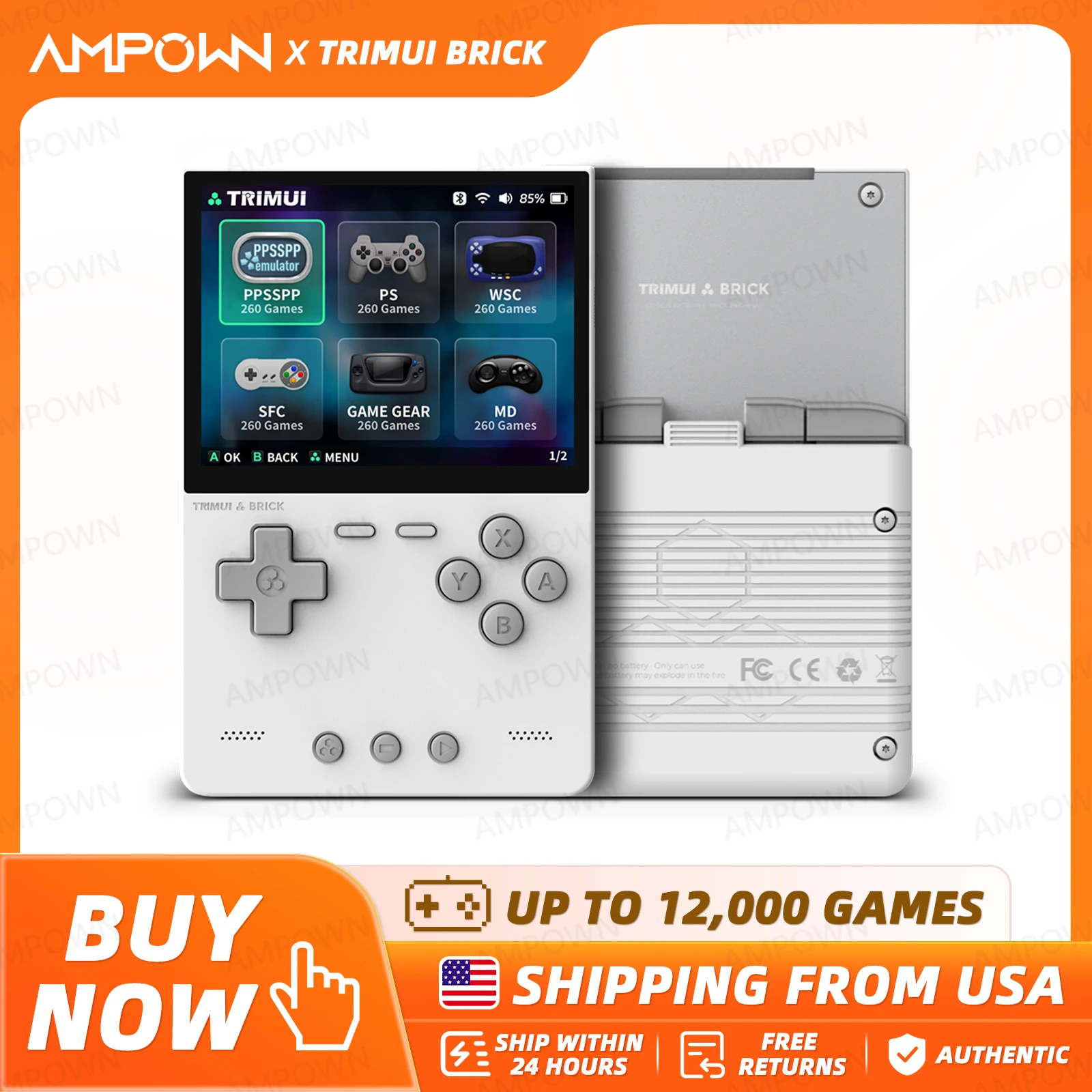Retro Gaming Images - TRIMUI BRICK Handheld-Spielekonsole 3,2'' IPS-Bildschirm Linux