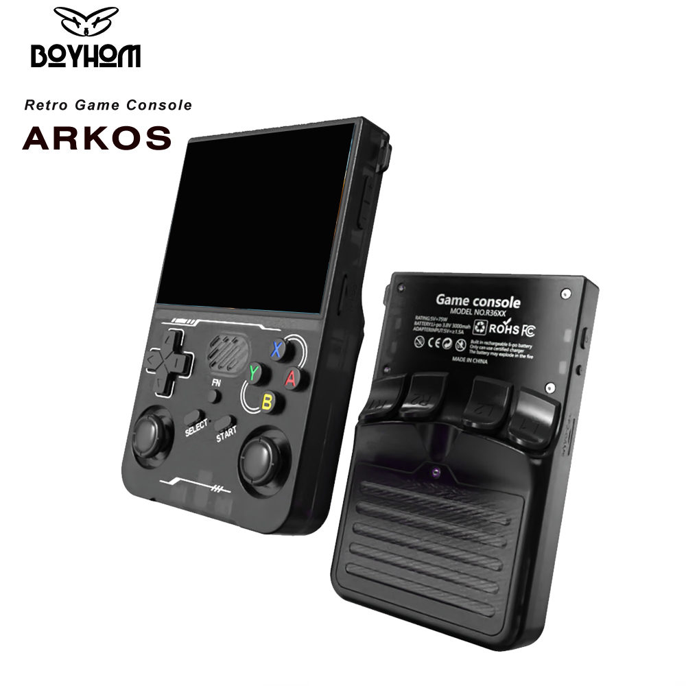 Retro Gaming Images - BOYHOM Handheld-Konsolen Videospiele 3,5-Zoll-IPS-640*480-Bildschirm Retro-Spielkonsole mit