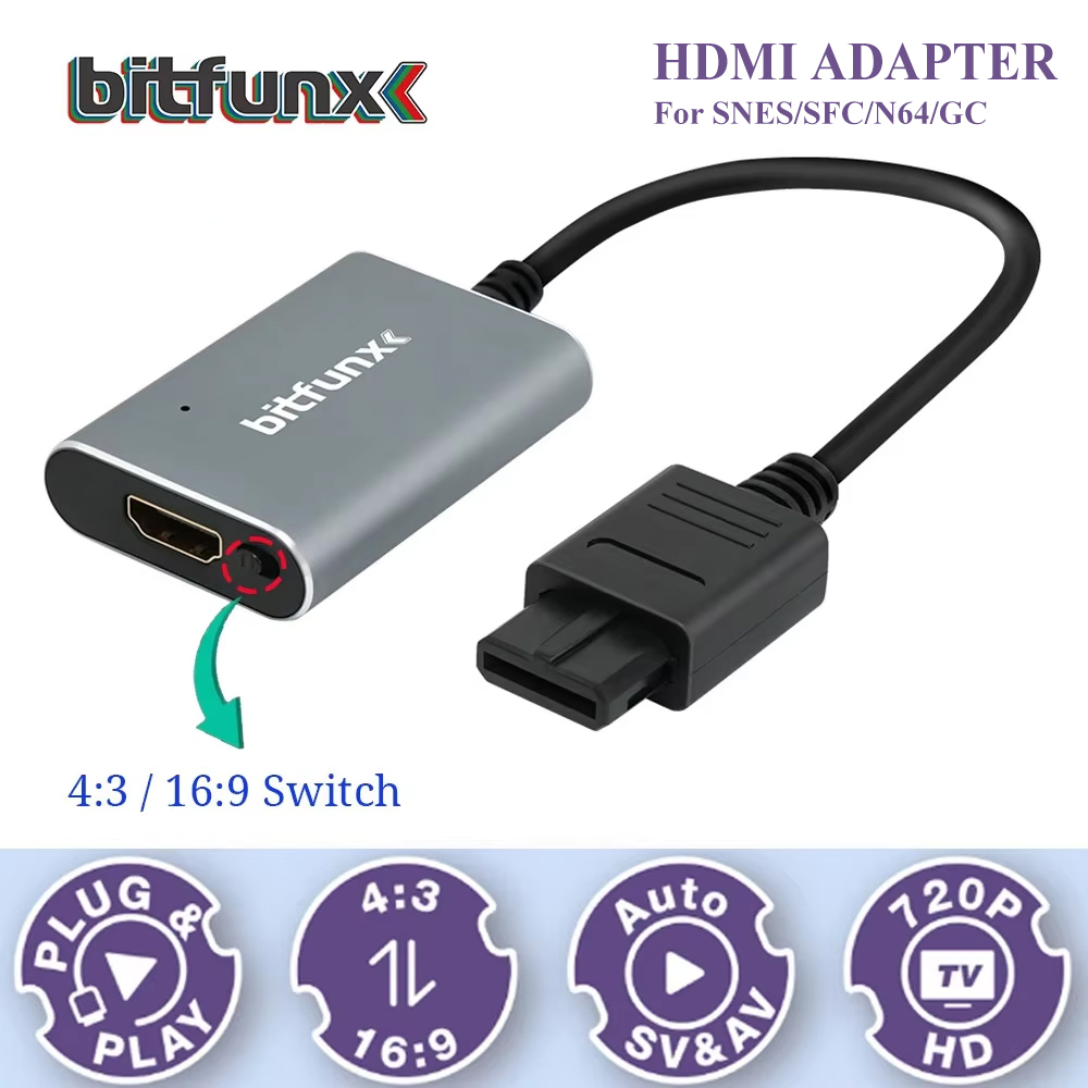 Bitfunx 720P Svideo / AV zu HD – Retro Gaming N64 Bewertung und Preis
