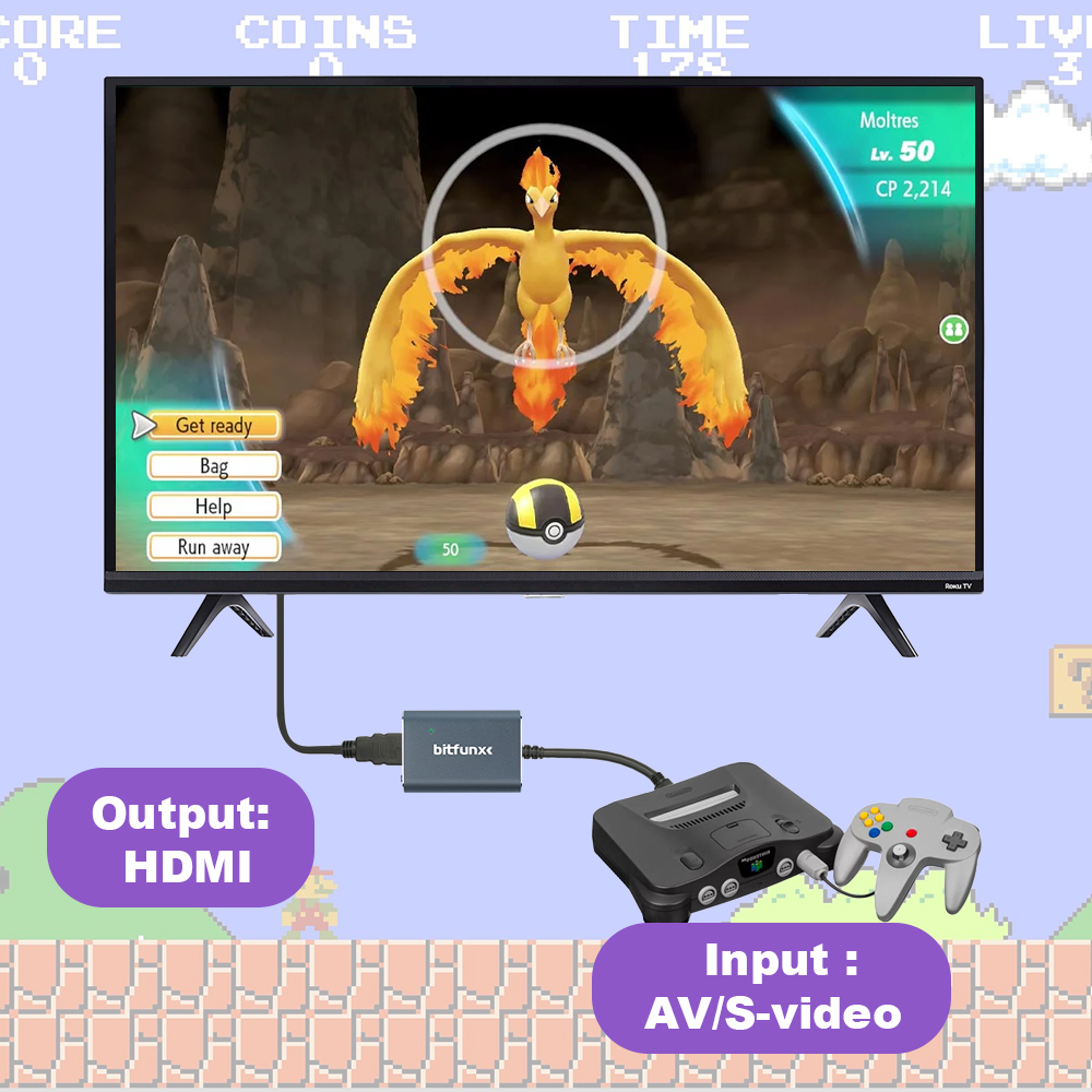 Bitfunx 720P Svideo / AV zu HD – Retro Gaming N64 Bewertung und Preis