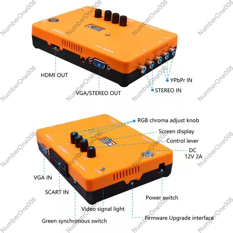 Niedrigauflösender Spiel-RGBS- – Scart To Hdmi Bewertung und Preis