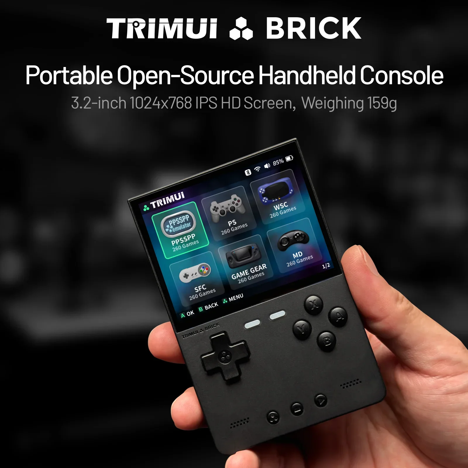 TRIMUI BRICK Handheld-Spieleko – Retro Gaming Images Bewertung und Preis