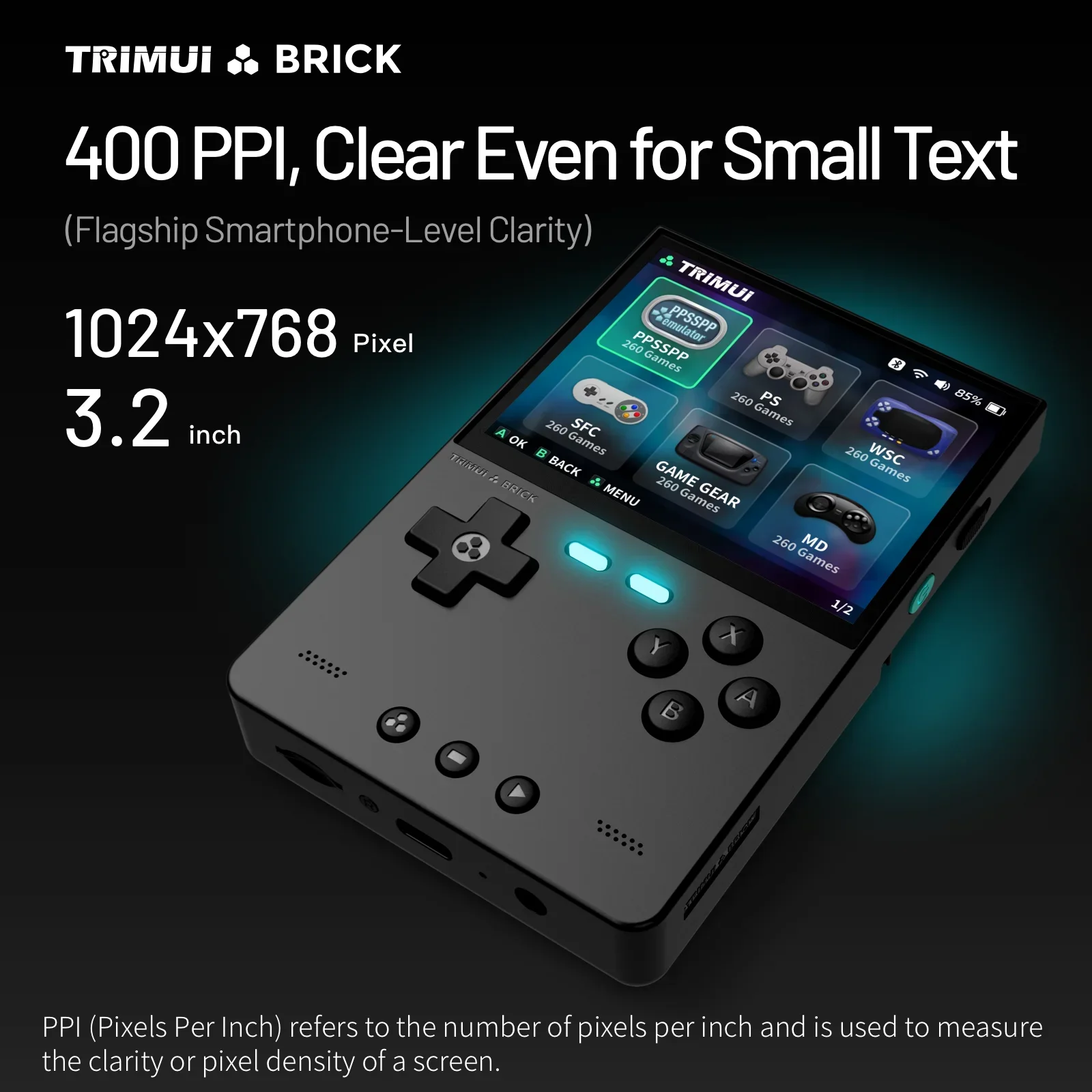 TRIMUI BRICK Handheld-Spieleko – Retro Gaming Images Bewertung und Preis