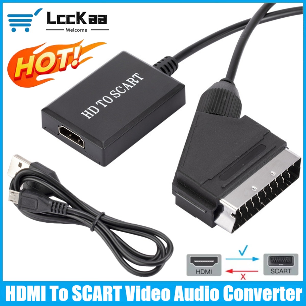 LccKaa 1080P HDMI zu SCART Ada – Scart To Hdmi Bewertung und Preis
