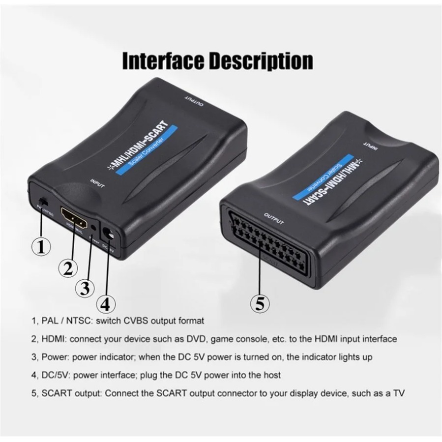 1080P HDMI-kompatibler zu Scar – Scart To Hdmi Bewertung und Preis